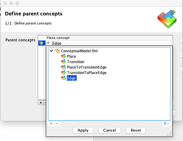 Declare parent concept